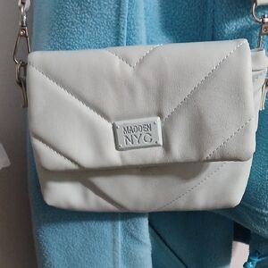 Light Blue Mini Puffer Purse By Steve Madden